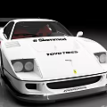 White Stanced Ferrari Sports Car With Toyotires And Aerodynamic Kit