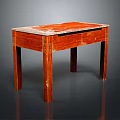 Elegant Classic Mahogany Wooden Table With Intricate Carved Legs And Smooth Surface