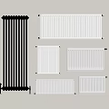 Modern Radiators Featuring Various Wall Mounted Heating Designs And Styles 3d model