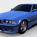 Blue Classic BMW Coupe With Sleek Exterior Design And Alloy Wheels