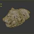 Stone Wood Animal Head Sculpture Crafted From Natural Materials With Artistic Design