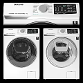 Samsung Front Load Washing Machines With White Modern Design And Control Panel Door