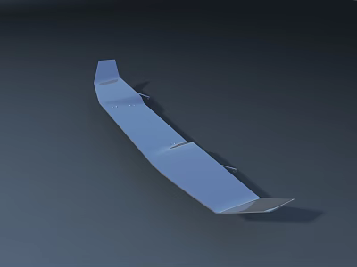 Commercial Airliner Wing With Aerodynamic Design And Lightweight Material Structure 3d model