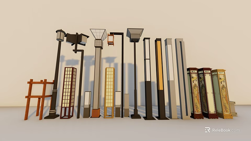 Outdoor Lights With Various Modern Traditional And Classic Design Styles For Outdoor Use 3d model 