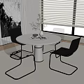 Modern Negotiation Tables and Chairs 3d model