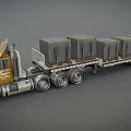 Brown Heavy Duty Truck For Cargo Transportation With Trailer