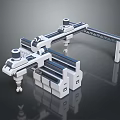 Industrial Robotic Arm Structure With Arm Frame Joints And Sliding Rails