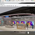 Philips Mall Retail Counter With Modern Design And Multiple TV Screens