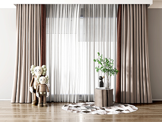 Modern Curtains 3d model