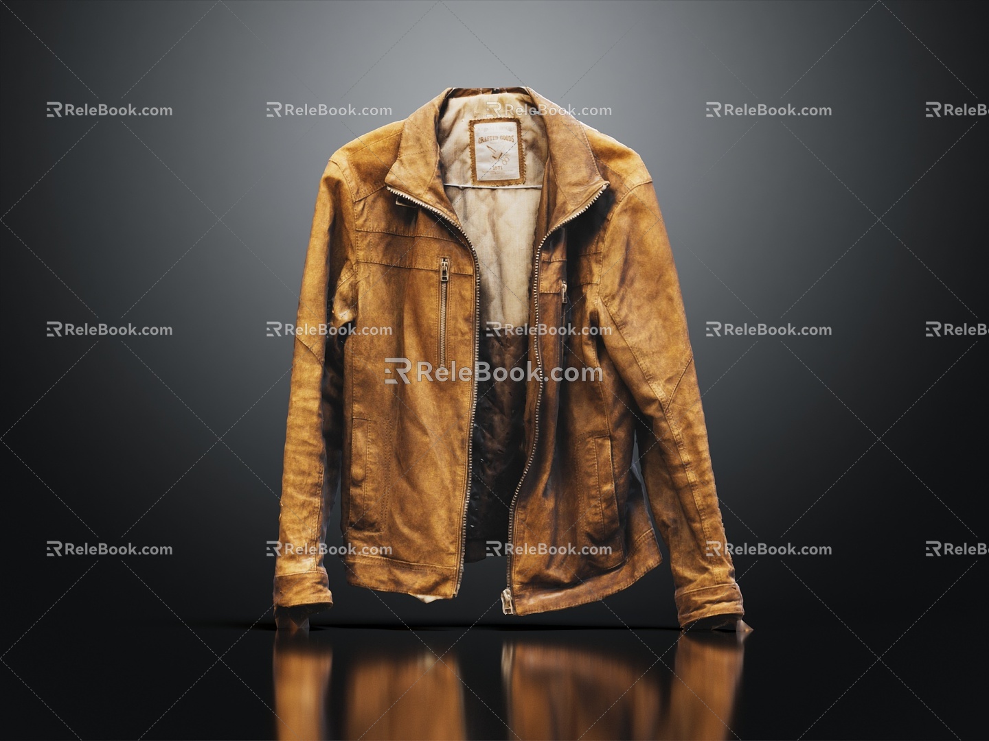 Modern Jacket Leather Jacket Men's Jacket 3d model