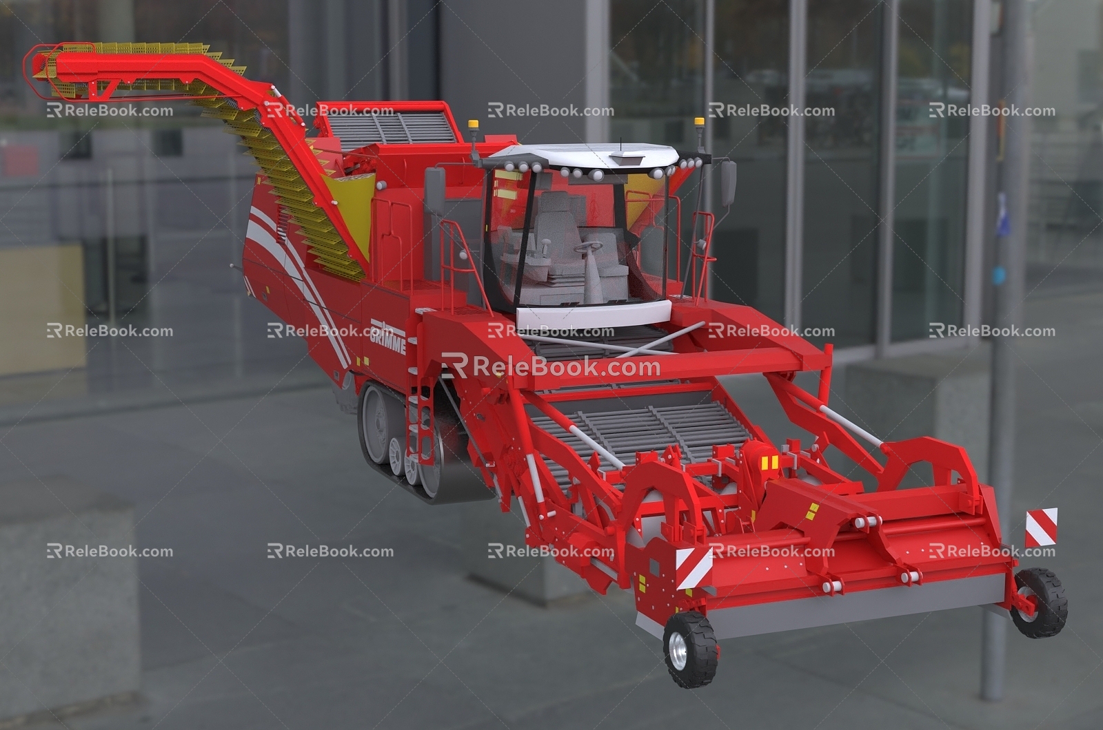 Modern German Carrot Potato Harvester Glimmer Tectron415 Agriculture 3d model