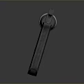 Metallic Revolver Weapon With Black Body And Golden Accents On Dark Background