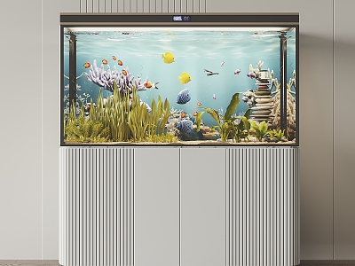 Modern fish tank 3d model