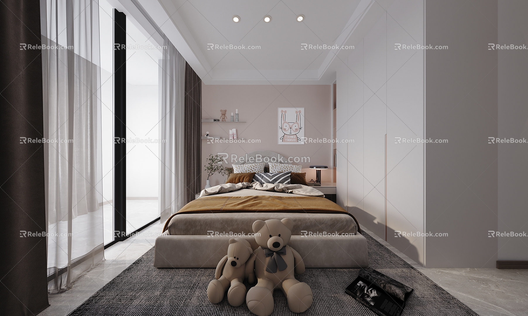 Modern Children's Room Daughter Room 3d model