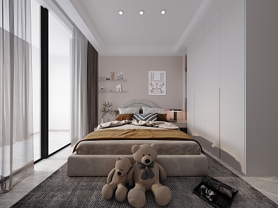 Modern Children's Room Daughter Room 3d model