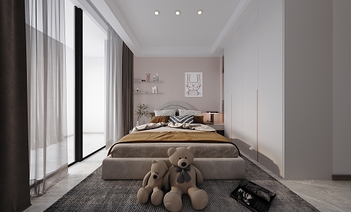 Modern Children's Room Daughter Room 3d model