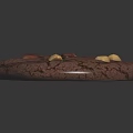 Rich Chocolate Cookie With Roasted Hazelnuts And Cracked Fudgy Surface