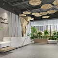Modern Front Desk Company Front Desk 3d model
