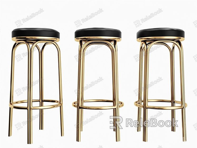 Light Luxury Bar Stool Bar Chair Combination model