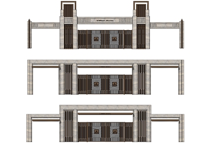 New Chinese Gate New Asian Gate model