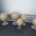 Red Spherical Smoochies Decorative Ornament Set With Three Sizes And Transparent Base