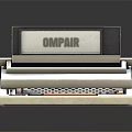 Vintage OMPAIR Electronic Typewriter With Retro Keyboard And Display Window Design