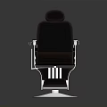 Dark Brown Leather Massage Chair With Metal Frame Footrest And Round Base