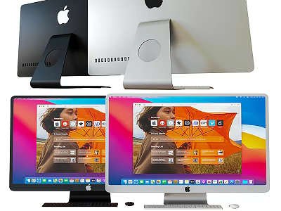 Modern computer Apple computer monitor 3d model
