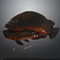 Two Copper Fish Sculptures With Intricate Scales And Shiny Decorative Finish