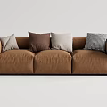 Modern three-seat sofa multiplayer sofa 3d model
