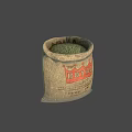Royal Hessian Sack Filled With Fresh Green Grains For Household Use