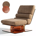 Modern Office Chair With Brown Leather Upholstery And Sleek Frame