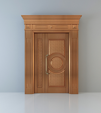 European style copper door 3d model