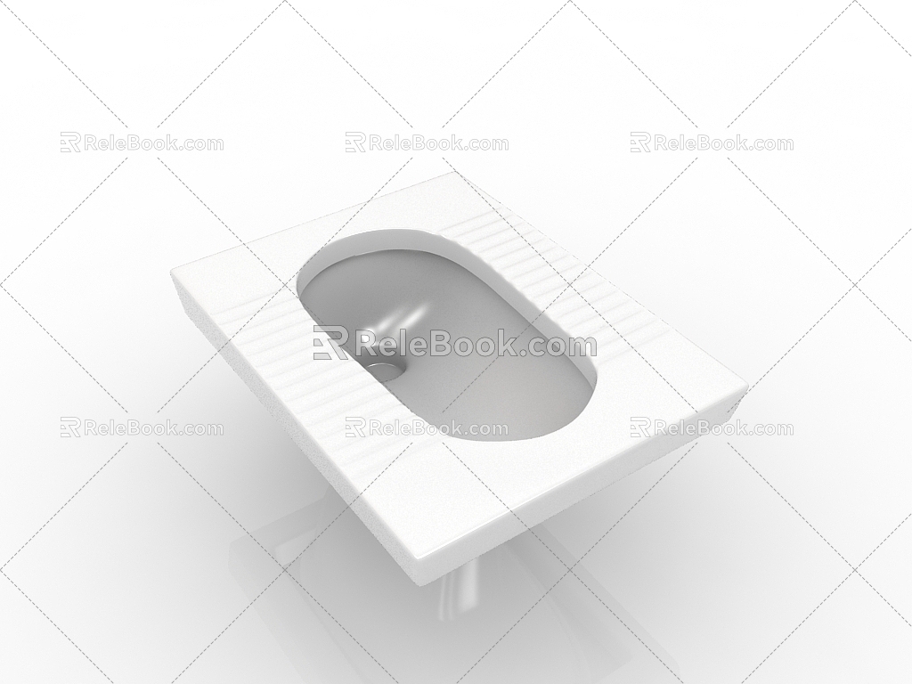 Modern bathroom supplies toilet squatting pan 3d model