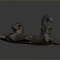 Ancient Bronze Anchor A Historical Water Transportation Maritime Tool With Rustic Patina
