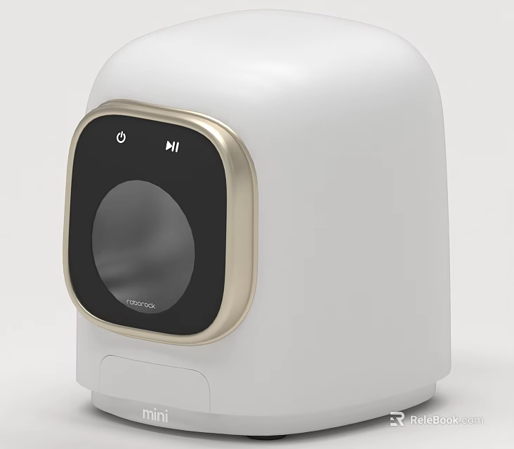 White Mini Daily Electrical Appliance With Display Screen And Control Buttons 3d model 