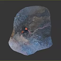 Colorful Natural Terrain With Blue Pink Hues And Flowing Irregular Textures