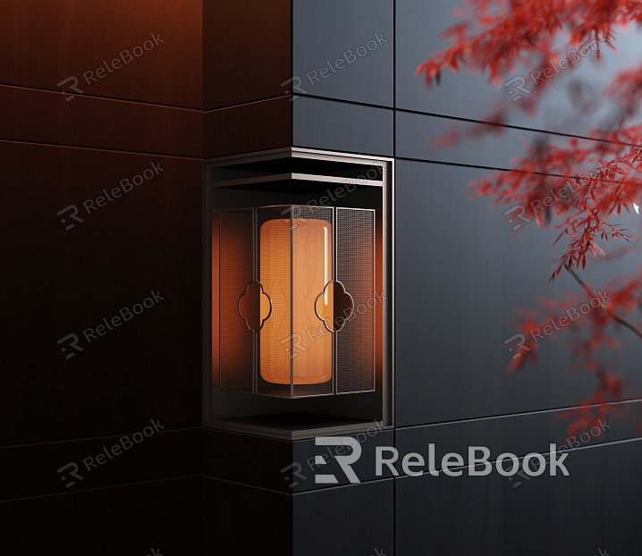 New Chinese Style Embedded Wall Lamp Corner Wall Lamp Metal Wall Lamp Outdoor Wall Lamp model