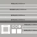 Air Conditioner Air Outlets in Various Types 3000mm 1200mm Regular Invisible Slim Building Models