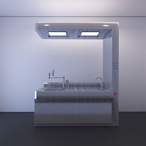 Modern medical equipment console 3d model