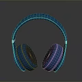 Blue Over Ear Headphones With Ergonomic Design And Soft Ear Cushions