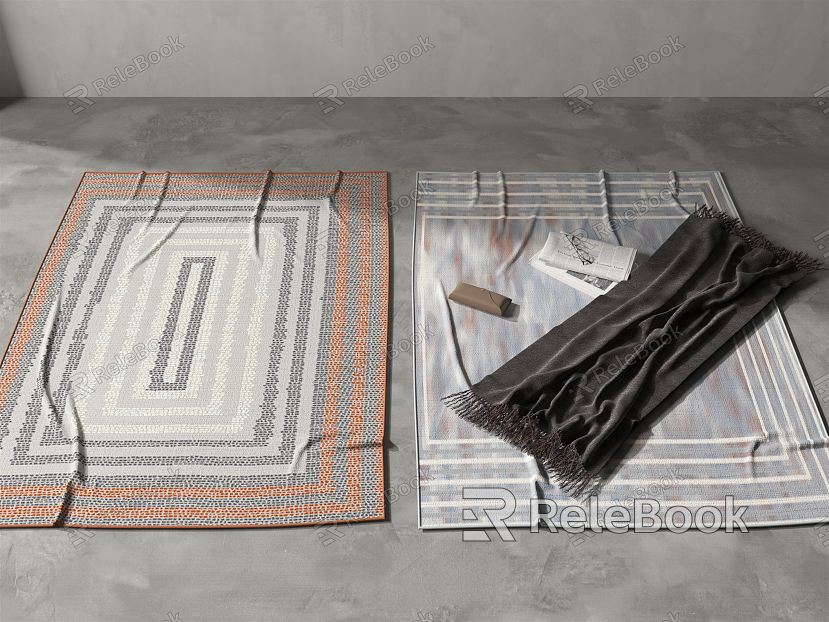 Modern Square Carpet Carpet Combo model