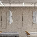 Fitness Studio Interior With Hanging Coats Yoga Mats And Wooden Blocks