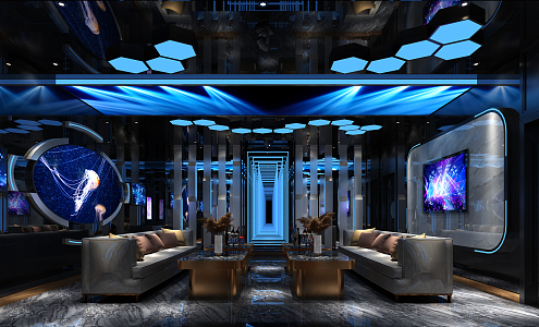 Light Luxury KTV 3d model