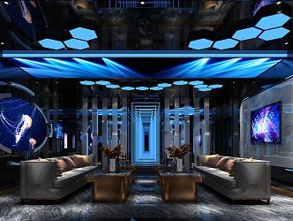 Light Luxury KTV 3d model