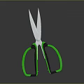 Durable Hardware Scissors with Green Black Handles Stainless Steel Blades and Anti Slip Grip Design