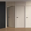 Wooden Swing Doors In Black Light Wood And Beige For Interior Home Design