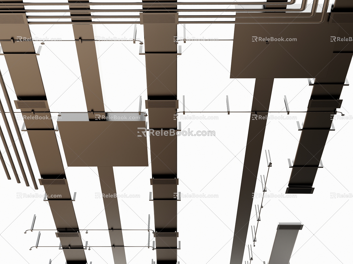 Air conditioning pipeline electromechanical flower pipeline 3d model