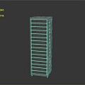 Modern Black Electronic Server Rack With Multiple Layers For Network Data Storage