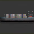 Large Cargo Ship With Colorful Stacked Containers And Rusted Hull For Ocean Transport